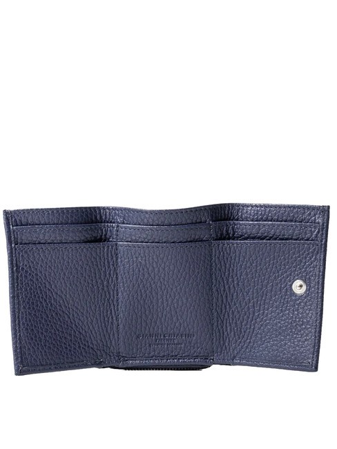 WALLETS GRAIN Mały portfel ze sk&oacute;ry młotkowanej GRANATOWY - Portfele damskie