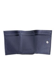 GIANNI CHIARINI WALLETS GRAIN Mały portfel ze sk&oacute;ry młotkowanej GRANATOWY - Portfele damskie - 2