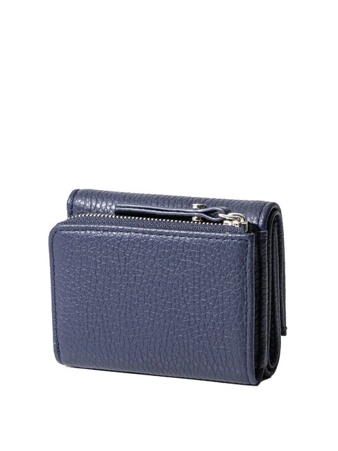 WALLETS GRAIN Mały portfel ze sk&oacute;ry młotkowanej GRANATOWY - Portfele damskie
