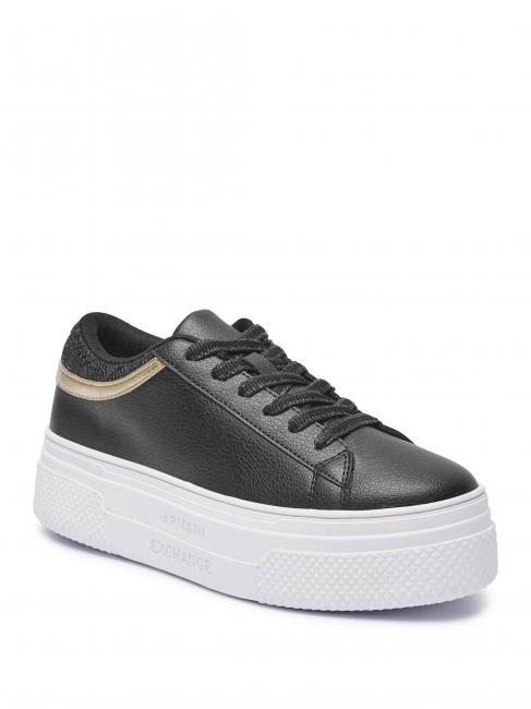 A|X Platform Trampki na koturnie Czarny/Czarny - Buty damskie