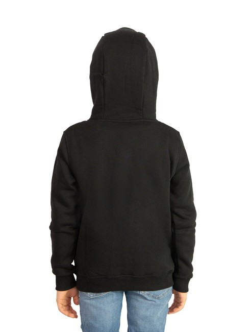 MODISH KIDS Bluza z kapturem z nadrukiem logo czarny - Bluzy dziecięce