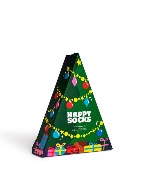 HOLIDAY TREE Zestaw prezentowy skarpetek 3 pary zielony - Skarpetki unisex
