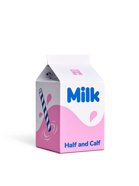 MILK CARTON Zestaw prezentowy skarpetek 4 pary biały - Skarpetki unisex