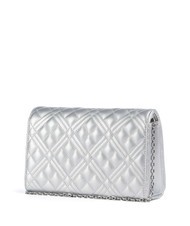 LOVE MOSCHINO QUILTED Kopert&oacute;wka z łańcuszkowym paskiem na ramię srebrny - Torby damskie - 2