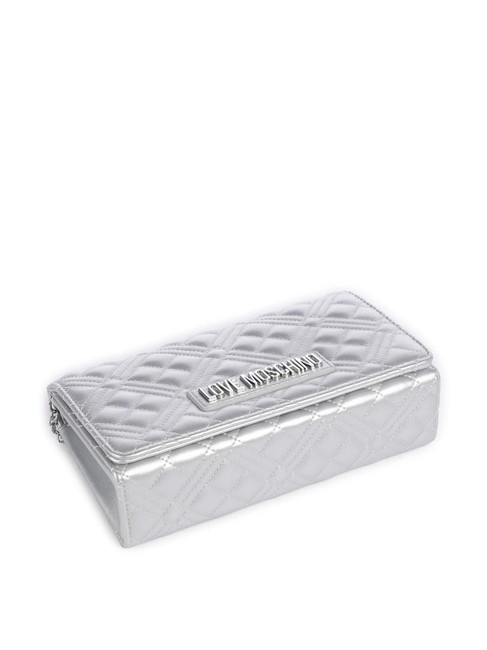 QUILTED Kopert&oacute;wka z łańcuszkowym paskiem na ramię srebrny - Torby damskie