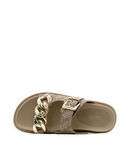 GUESS FATEMA2 Sandały Beżowy/Brązowy - Buty damskie - 5