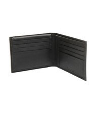 ROCCOBAROCCO STRIPE Portfel sk&oacute;rzany z klapką czarny - Portfele męskie - 3