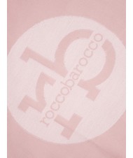 ROCCOBAROCCO RB Szalik z logo na całej powierzchni r&oacute;ża - Szaliki - 4