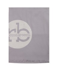 ROCCOBAROCCO RB Szalik z logo na całej powierzchni szary - Szaliki - 3