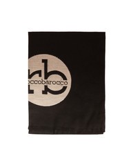 ROCCOBAROCCO RB Szalik z logo na całej powierzchni czarny - Szaliki - 4