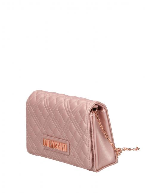 QUILTED Kopert&oacute;wka z łańcuszkowym paskiem na ramię proszek - Torby damskie