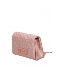 LOVE MOSCHINO QUILTED Kopert&oacute;wka z łańcuszkowym paskiem na ramię proszek - Torby damskie - 2
