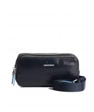 PIQUADRO BLUE SQUARE Mała sk&oacute;rzana torba z 3 zamkami niebieski - Uchwyt i organizer na tablet - 3