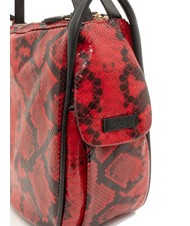 LESAC TRIO Plecak ze sk&oacute;ry z nadrukiem Python czerwony pyton - Torby damskie - 7