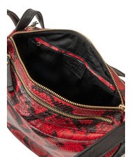 LESAC TRIO Plecak ze sk&oacute;ry z nadrukiem Python czerwony pyton - Torby damskie - 8