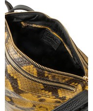 LESAC TRIO Plecak ze sk&oacute;ry z nadrukiem Python brązowy pyton - Torby damskie - 8
