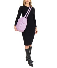 LESAC TRIO Plecak typu teczka ze sk&oacute;ry nappa liliowy - Torby damskie - 6
