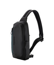 PIQUADRO CORNER SPECIALE GOMMATO  Plecak na jedno ramię Czarny - Plecaki na laptopa do pracy - 6