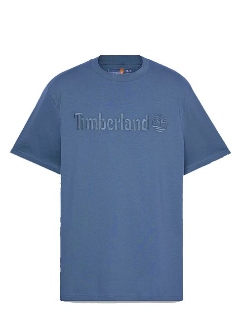 EMBROIDERY TONAL Koszulka bawełniana ciemny denim - Koszulki męskie
