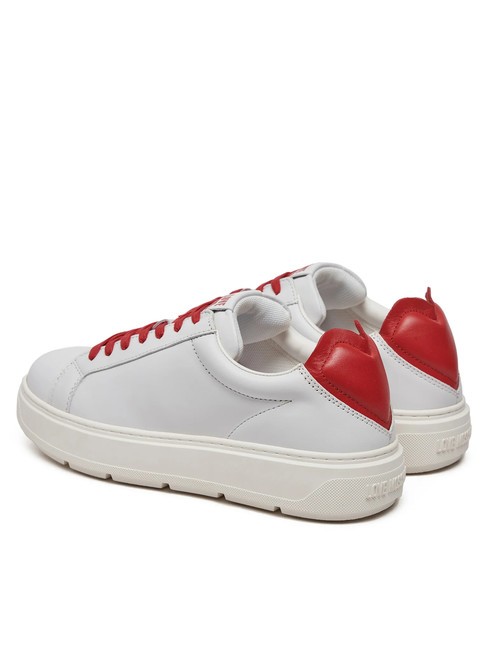 BOLD 40 Sk&oacute;rzane trampki biały/czerwony - Buty damskie