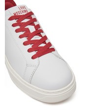 LOVE MOSCHINO BOLD 40 Sk&oacute;rzane trampki biały/czerwony - Buty damskie - 5