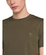 TIMBERLAND SS DUNRIVER CREW Koszulka bawełniana liść zielony-cassel ziemia - Koszulki męskie - 3
