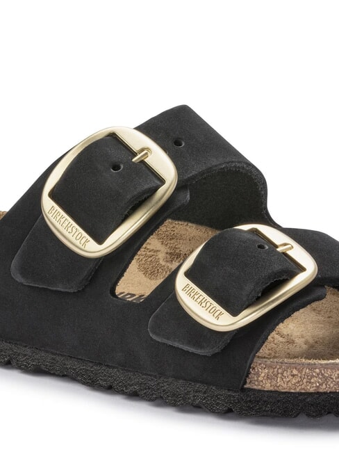ARIZONA BIG BUCKLE Sandały ze sk&oacute;ry nubukowej czarny - Buty damskie