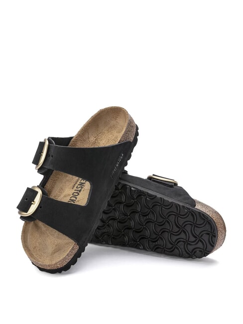 ARIZONA BIG BUCKLE Sandały ze sk&oacute;ry nubukowej czarny - Buty damskie