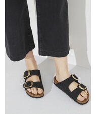 BIRKENSTOCK ARIZONA BIG BUCKLE Sandały ze sk&oacute;ry nubukowej czarny - Buty damskie - 7