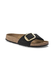 BIRKENSTOCK MADRID BIG BUCKLE Kapcie ze sk&oacute;ry nubukowej czarny - Buty damskie - 3