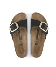 BIRKENSTOCK MADRID BIG BUCKLE Kapcie ze sk&oacute;ry nubukowej czarny - Buty damskie - 4