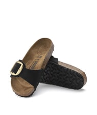 BIRKENSTOCK MADRID BIG BUCKLE Kapcie ze sk&oacute;ry nubukowej czarny - Buty damskie - 6