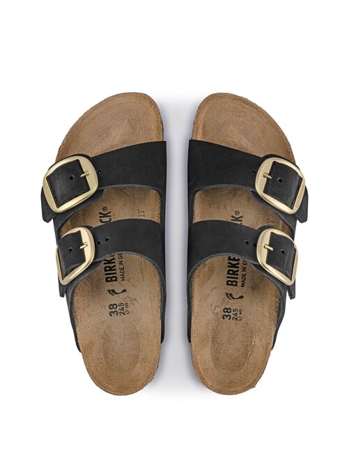 ARIZONA BIG BUCKLE Sandały ze sk&oacute;ry nubukowej czarny - Buty damskie