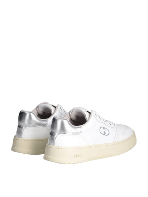 ME 03 Sk&oacute;rzane trampki złamana biel - Buty damskie
