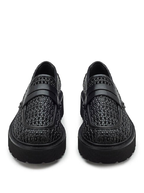 SLASH 4219 Mokasyny tkane czarny - Buty damskie