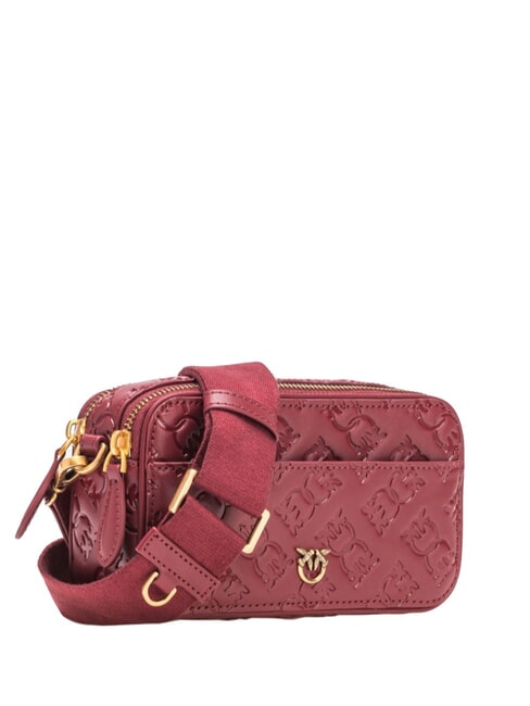 EMBOSSED LOGO Torba na aparat fotograficzny na ramię Bordeaux Merlot-Antyczne Złoto - Torby damskie