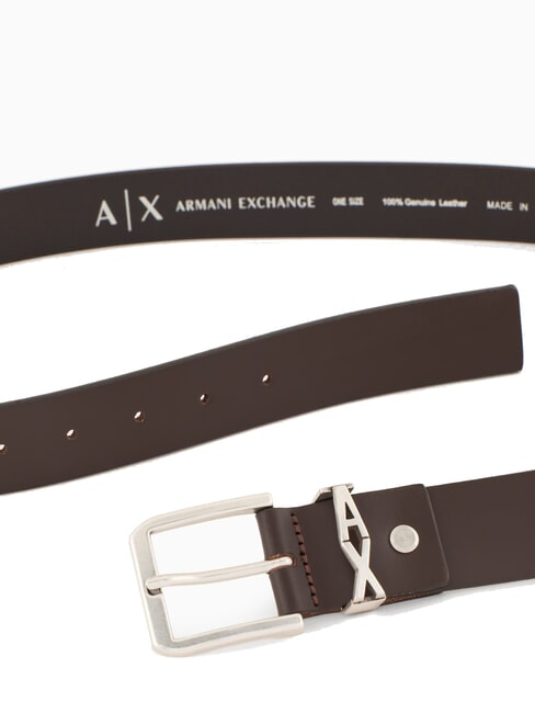 A|X METALLIC LOGO Pasek sk&oacute;rzany, skracany Głowa Maura - Paski