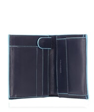 PIQUADRO BLUE SQUARE Pionowy portfel sk&oacute;rzany niebieski - Portfele męskie - 2