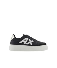 ARMANI EXCHANGE AX LOGO Trampki na platformie czarny+jasne złoto - Buty damskie - 2