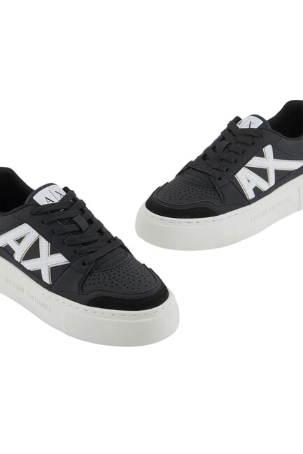 AX LOGO Trampki na platformie czarny+jasne złoto - Buty damskie