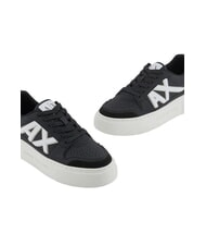 ARMANI EXCHANGE AX LOGO Trampki na platformie czarny+jasne złoto - Buty damskie - 4