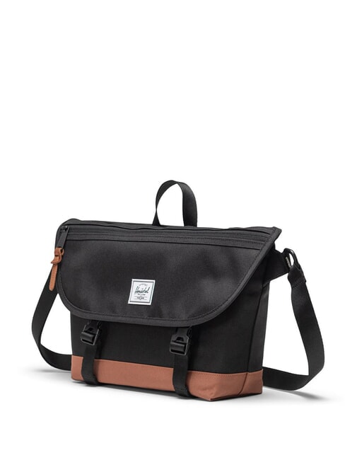 COVE Torba kurierska, laptop 15,6" czarny/brązowy siodłowy - Teczki robocze