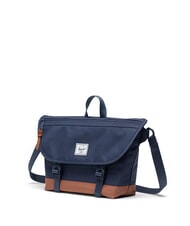 HERSCHEL COVE Torba kurierska, laptop 15,6" granatowy/brązowy siodłowy - Teczki robocze - 2