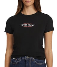 GUESS JEANS SS CN SLIM Koszulka z kr&oacute;tkim rękawem odrzutowiec - Koszulki i topy damskie - 3