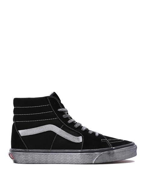 UA SK8-HI Trampki za kostkę zestresowany czarno-biały - Buty uniseks