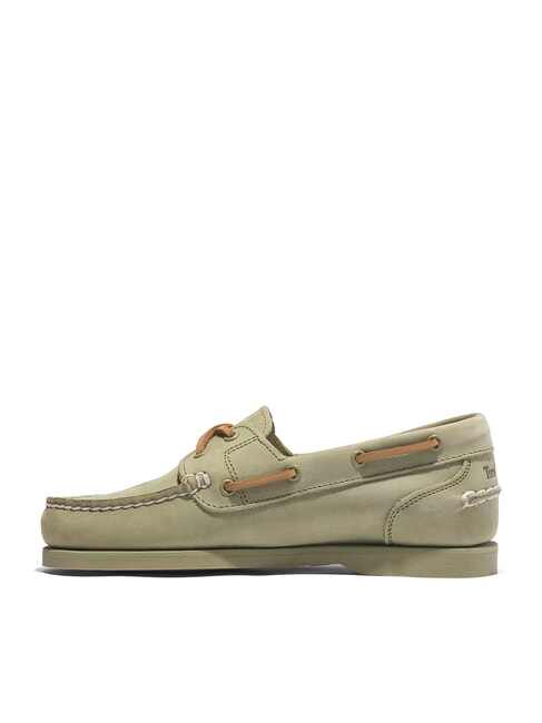 CLASSIC BOAT Buty żeglarskie ze sk&oacute;ry zamszowej jasnozielony - Buty damskie
