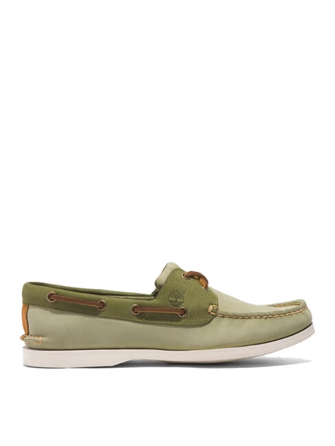 CLASSIC BOAT  Buty ze sk&oacute;ry zamszowej jasnozielony - Buty męskie