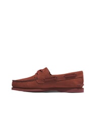 TIMBERLAND CLASSIC BOAT Zamszowe buty żeglarskie ciemnoczerwony nubuk - Buty męskie - 3