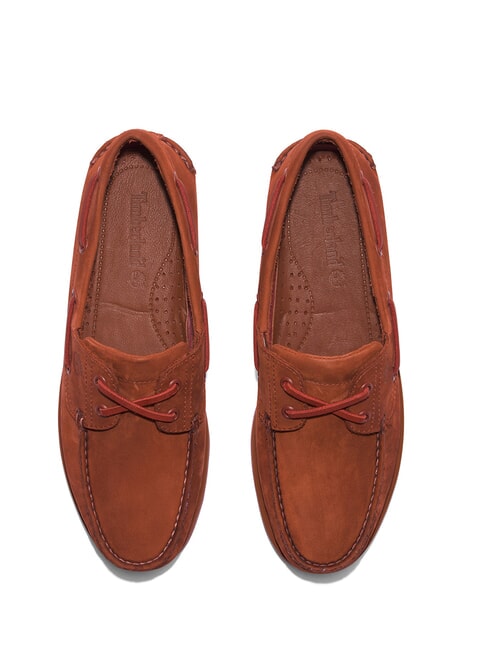 CLASSIC BOAT Zamszowe buty żeglarskie ciemnoczerwony nubuk - Buty męskie