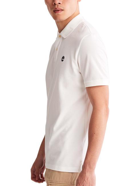 MILLERS RIVER Pique polo biały - Polo męskie